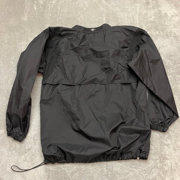 Easton Baseball Wind Jacket Rain Pullover Black Medium Long Sleeve Vented - Picture 6 of 7